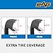 EAG Fender Flares 4pcs Black Textured Styleside Bed Pocket Riveted Bolt on Style Fit for 09-14