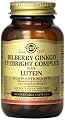 Solgar Bilberry Ginkgo Eyebright Complex Plus Lutein Vegetable Capsules, 60 Count (Pack of 4)