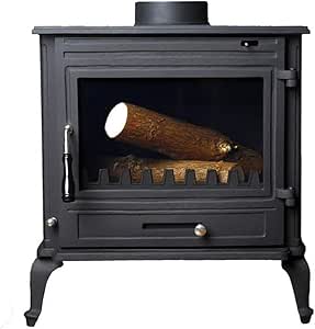 XLOO Estufa de leña de Hierro Fundido, Calentador de Chimenea, Hierro