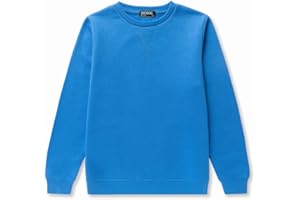 DOTDOG Unisex Youth Soft Brushed Fleece Basic Crewneck Pullover Sweatshirt for Boys or Girls (Age 3-12 Years)