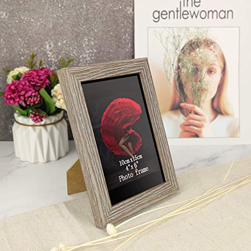 image for Dreamsyard 4x6 Picture Frames Set of 12 Rustic Distressed Gray Art Wal