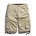 OCHENTA Men's Cargo Shorts Loose Fit Casual Work with Multi Pockets #3231 khaki 40