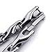 Urban Jewelry Classy Men's Solid Heavy Wheat Tungsten Carbide Bracelet - 3 Sided Links (Silver)