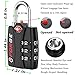 Forge Luggage Locks TSA Approved 6 Pack Black, Small Combination Lock with Zinc Alloy Body, Open Alert, Easy Read Dials, for Travel Suitcase, Bag, Backpack, Lockers.