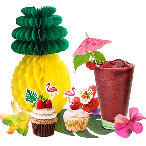 3 Tropical+Hawaiian+Decoration+Supplies+Pineapples