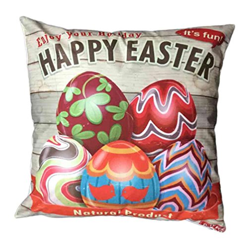 image for Usstore 1PC Decorative Pillowcases Easter Festival Waist Throw Pillow 
