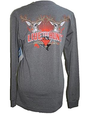 Men's PHG Man and His Gun II Deer L/S T-Shirt (Small) Clayish/Brown Shirt