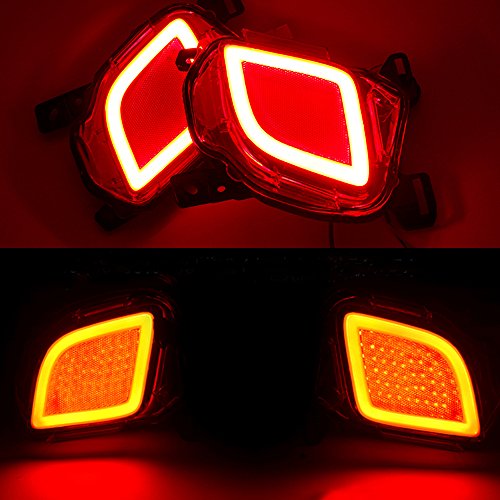 GTINTHEBOX LED Rear Bumper Reflector Brake Tail Lights for 2015-2018 Toyota Highlander,2 Pcs - Thumbnail 4
