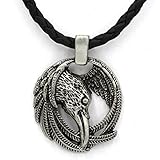 TTKP Norse Vikings Odin'S Ravens Pendant Necklace Huginn And Muninn Jewelry