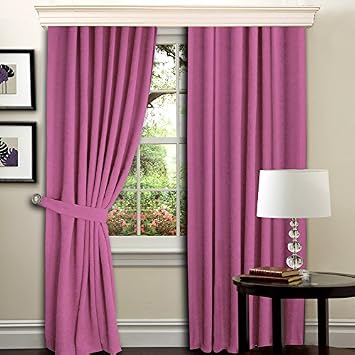 Panama Gardine Mia Im 1er Set Pink 1xvorhang 1xraffhalter