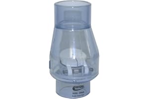 Valterra 200-C15 PVC Swing/Spring Combination Check Valve, Clear, 1-1/2" Slip