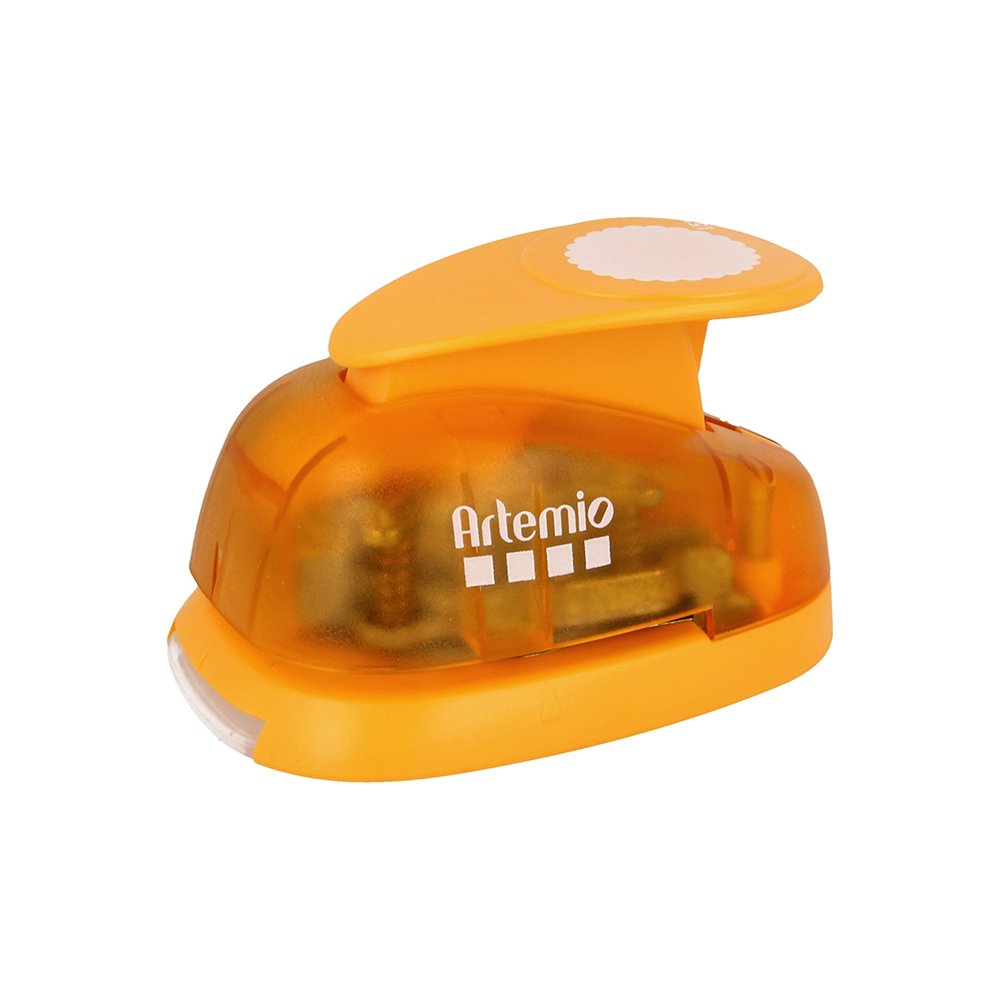 Artemio Lever Punch 3.5 cm Circle Rosette, Orange