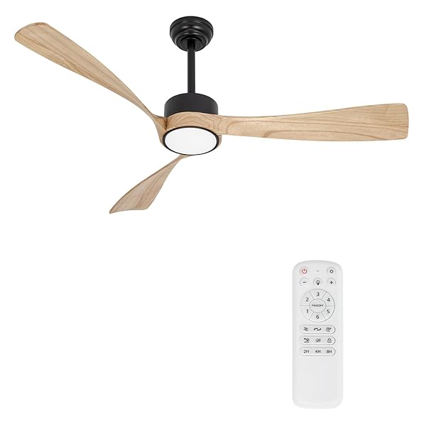CEILING FAN WITH LIGHTS,52 INCH WOOD CEILING FANS...