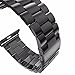 iiteeology Compatible with Apple Watch Band Series 11/10/9/8/7 46mm/45mm, Ultra 3/Ultra 2 49mm, Series 6/5/4 SE 3 44mm, Series 3/2/1 42mm, Stainless Steel Metal Link Band for iWatch - Black
