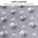 HmiL-U Non Slip Bathtub Mat | 30% Extra Long Bath Mat for tub | Shower Mat |with 200 Suction Cups 16in x 40 in (Clear Grey)