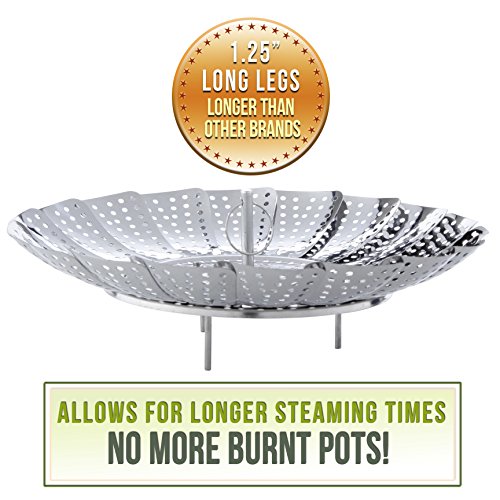 image for Sensible Needs Standard Vegetable Steamer Basket Set - Steamer Insert 