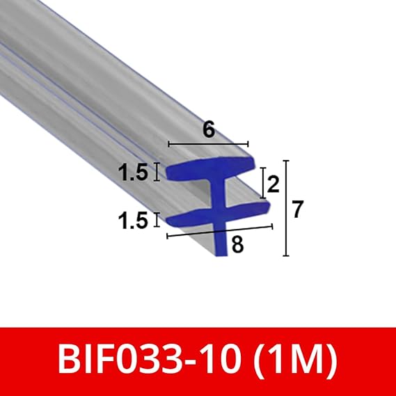 Soft Clear Flexible Rubber Double T Shower Seal For Bi Folding Doors