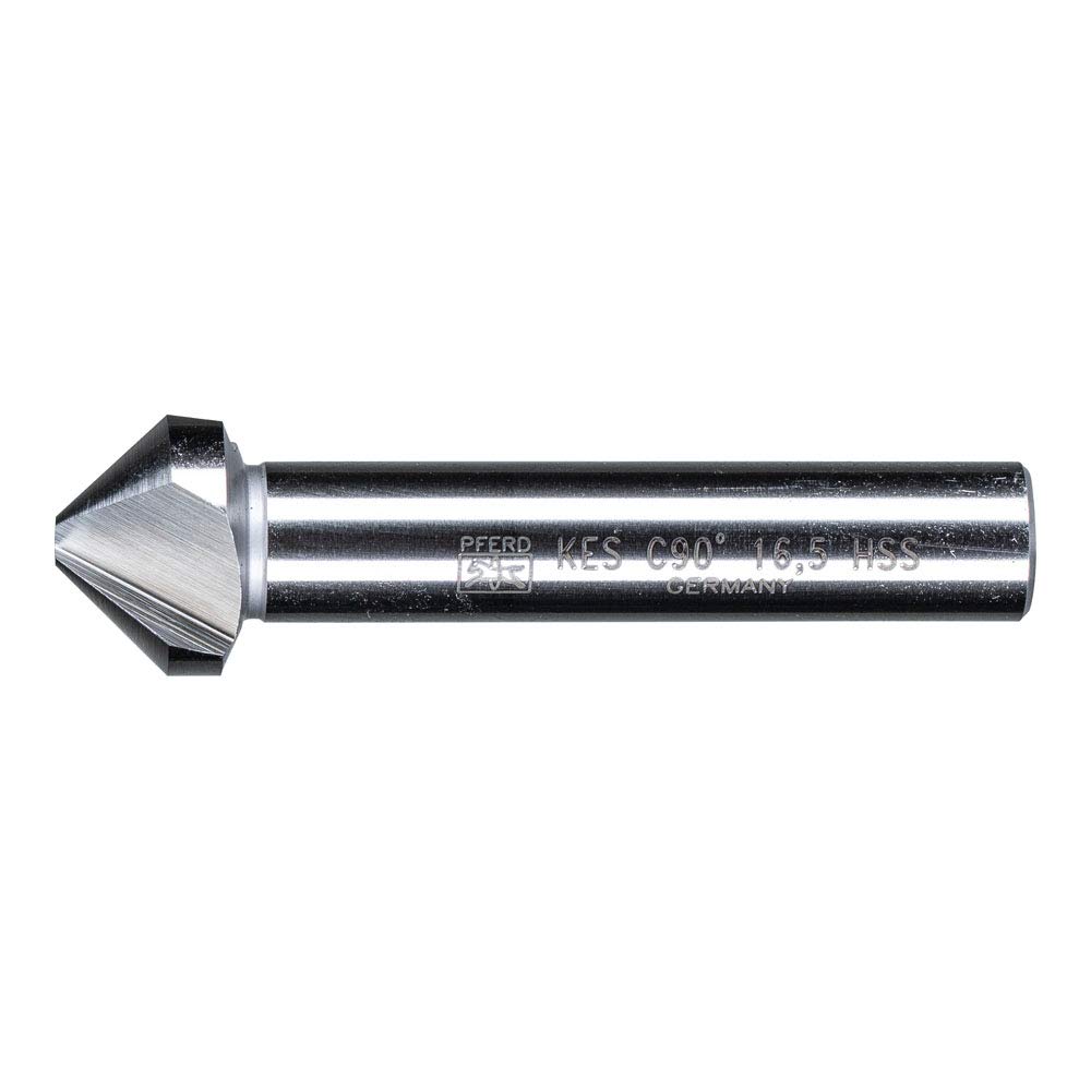 PFERD HSS Taper/Deburring Countersink | 90°, Ø 16.5 mm, Shaft Diameter 10 mm, DIN 335 C | 25202113 – for Countersinking 90° Screws