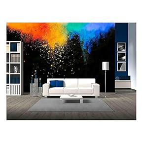Colorful Powder Flying in The Air Wall Decor