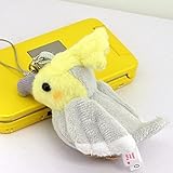 Bird Plush Doll Cell Phone Charm (Cockatiel/Gray)