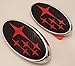 2008 - 2017 Subaru WRX or STI Carbon Fiber Emblem Decals (Red Stars)