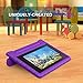 MoKo Case for All-New Amazon Fire HD 8 Tablet (7th Generation, 2017 Release Only) - Kids Shock Proof Convertible Handle Light Weight Super Protective Stand Cover for Fire HD 8, PURPLE