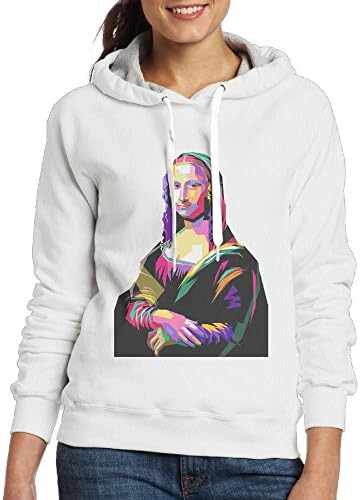 White Mona Lisa Sports Screw Neck Thin And Light Hooded For Women Size XXL