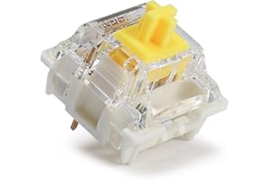 GYTHVS Gateron G Pro 3.0 Yellow Switches,5-Pin 50gf Linear/Pre-Lubed/Pin-Enhanced Switches for Mechanical Keyboard (70pcs,Yellow,5-Pin)