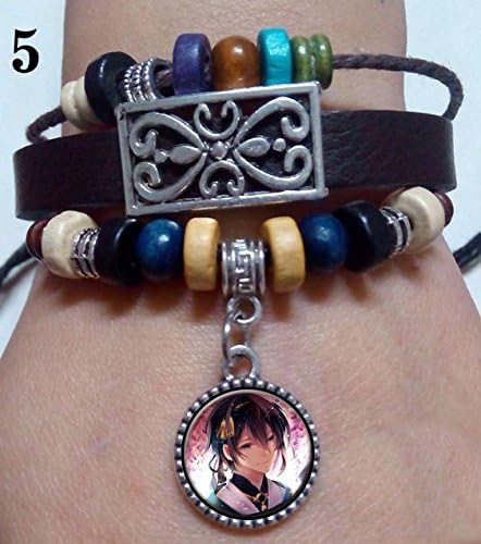 Retro Cool Leather Bracelet chain for Anime Touken Ranbu Online Mikazuki Munechika Cos Gift F