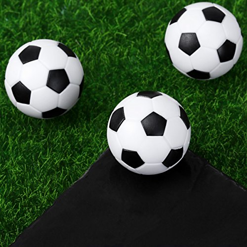 TOYMYTOY Table Soccer Football Balls Replacements 32mm Small Black/White Foosball Balls - Set of 6