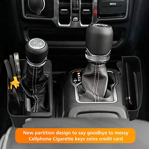 image for isinlive 2 Pack Gear Shift Console Side Storage Box for Driver and Pas
