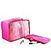 Bfun Ultra-thin Nylon Mesh Reusable 6-Piece Organizer Bag (3 Cubes and 3 Pouches), Red-Rose