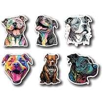 ZeeWish American Pit-Bull Dog Calcomanu00edas Adhesivas De Calidad