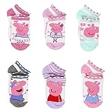 Peppa Pig Girls 6 pack Socks (Toddler/Little Kid/Big Kid)