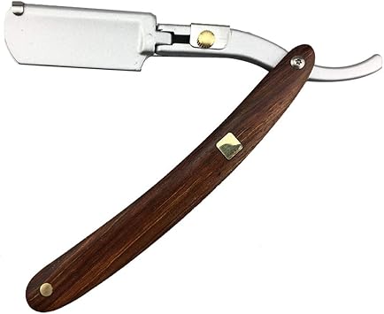 Minkissy Rasierer Gerade Tragbarer Griff Faltbar Vintage Bart Schnurrbart Rasierer Schonheitswerkzeug Ohne Klinge Amazon De Drogerie Korperpflege