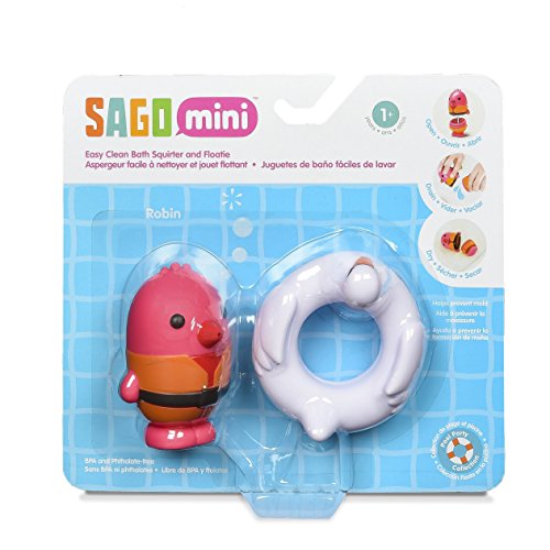 Mold Free Easy Clean Bath Squirters - 2pc Robin and Swan Floatie - Thumbnail 6