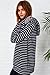 CUPSHE Fashion Women's Stripe Printing Casual Zip Coat Hooded Sweatshirt