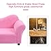 Costzon Kids Chaise Lounge Sofa Couch Set Children Modern Seat Furniture (Pink/Coral Fleece Chaise Longue)