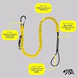 BearTOOLS Tool Lanyard Bungee Strap Screw Locking Carabiner Yellow Fall view 4
