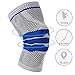 Knee Brace Compression Sleeve, Elastic Knee Wraps Patella Stabilizer with Silicone Gel & Spring Support, Hinged Kneepads Knee Protector for Meniscus Tear Arthritis Running Men Women - Medium