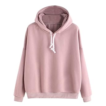 KIMODO Pullover Damen Herbst Winter Lange Sweatshirts Kapuzenpullover Hoodie Kapuzenjacke Feste Tops Mode 2019