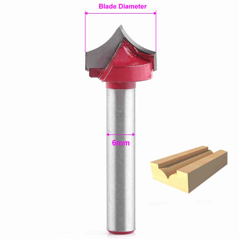 6mm Shank End Mill,3D CNC Engraving V Groove Needle Tip Woodworking Bit Carving Tool (32MM Blade Diameter) - Image 5