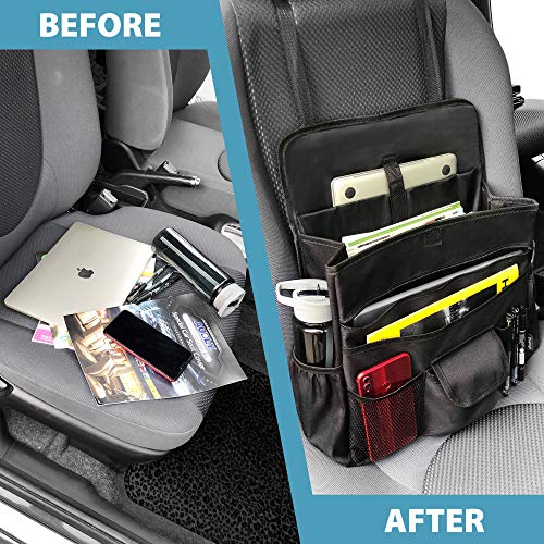 Elantrip Car Front Seat Organizer, Back Seat Storage with Adjustable