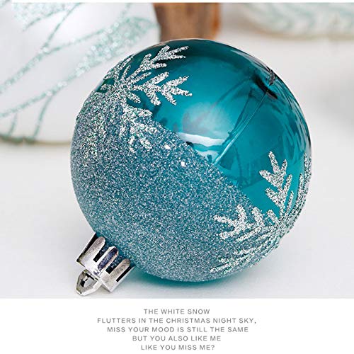 30 Stks Kerstballen, 6 Cm Blauw En Wit Onbreekbaar Kerstbal Ornamenten, Raam Opknoping, Lichtgewicht En… - Afbeelding 7