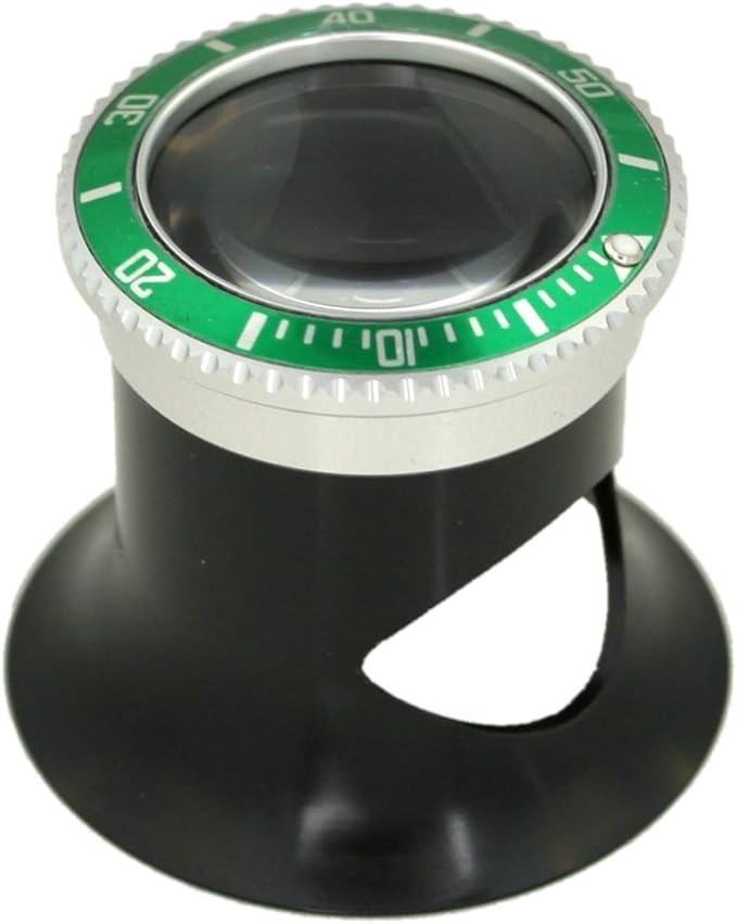 Black Watchmakers/Jewelers Eye loupe 5X Magnification Green