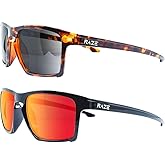 2 Pairs of Raze Journey Sports Sunglasses Tortoise Frame Smoke Lens Black Gloss Frame Smoke Red Mirror Lens