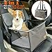 Akinerri Portable Pet Dog Booster Car Seat Travel Carrier with Clip-On Safety Leash and Zipper Storage Pocket– Perfect for Small and Medium Pets