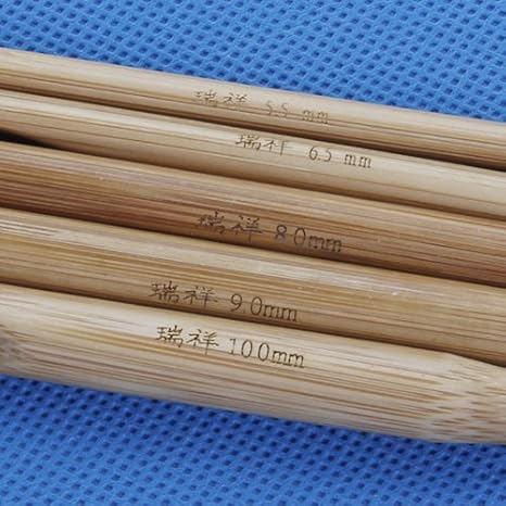 Ganchillos Hogar y cocina Juego de Ganchos de Ganchillo de bambú de 12