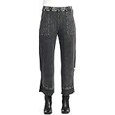 Jess & Jane Women's Mineral Washed Wide Leg Pant - M125