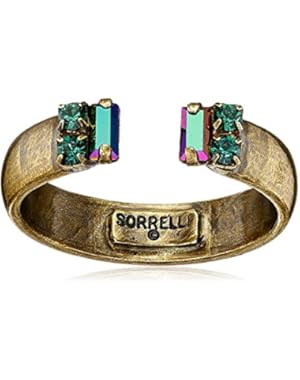 Petite Crystal Open Ring, Size 7-9